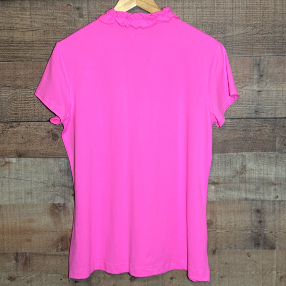 Lilly Pulitzer Luxletic Frida Ruffle Top UPF50+ Women’s size XL Pink Athleisure - Picture 4 of 10